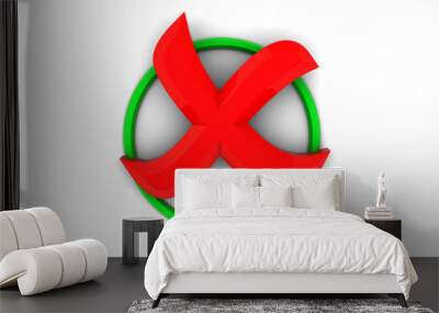 green round and cross Wall mural