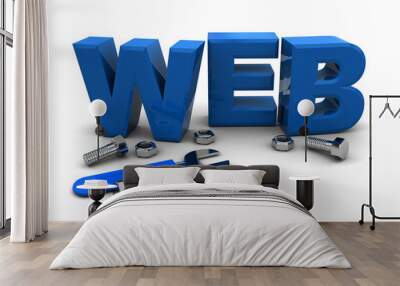 web building Wall mural