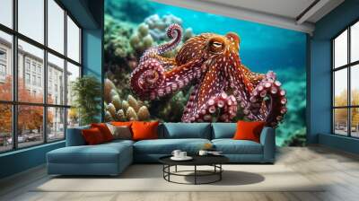 octopus in the sea Wall mural