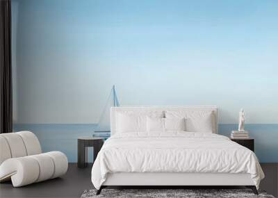 Serene Sailing Landscape with Calm Blue Waters Wall mural