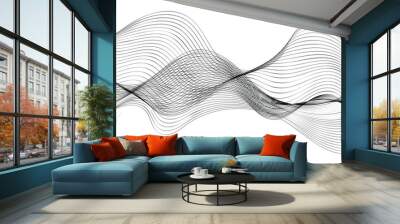 abstract wavy lines modern vector background Wall mural