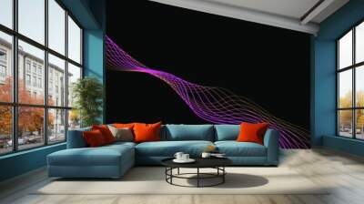 Abstract wavy lines modern vector background	 Wall mural