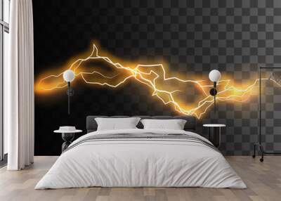 Visual electricity effect. Wall mural