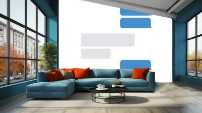 Message bubble chat conversation box. Text sms messenger speech balloon vector interface Wall mural