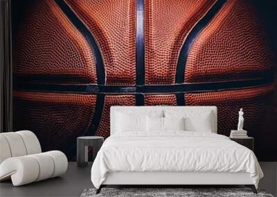 basketball background abstract dark basketball background with copy space Wall mural