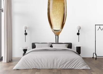 glass of champagne isolated on white background Wall mural