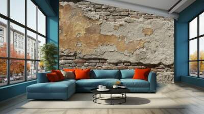 Painted old brick wall Wall mural