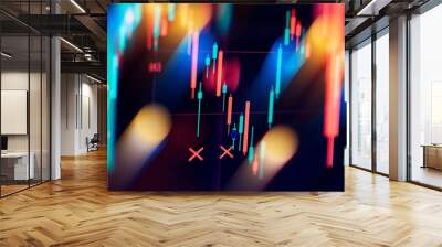 Economy trends background for business idea and all art work design. Abstract finance background. Wall mural