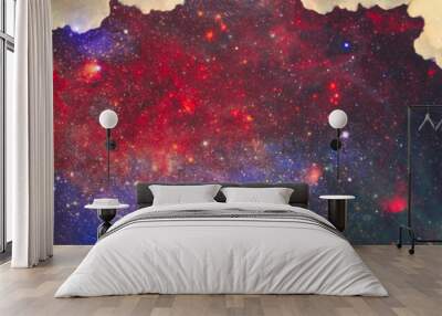 Galaxy somewhere in outer space. Cosmic wallpaper. Elements of this image furnished by NASA Wall mural