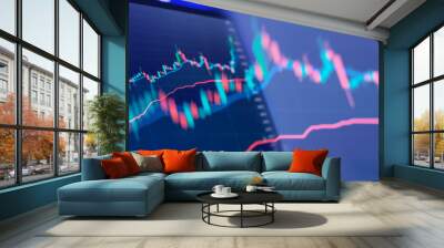 Planning and strategy financial portfolio and assets manager analyzing . Fundamental and technical analysis concept. Wall mural