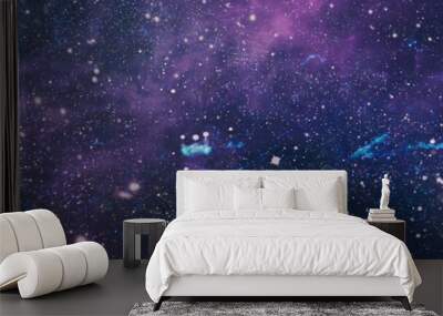 Star dust and pixie dust glitter space backdrop. Space stars and planet conceptual image. Wall mural