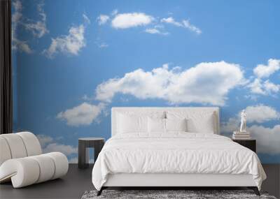 Summer cloudscape. blue sky with clouds Wall mural