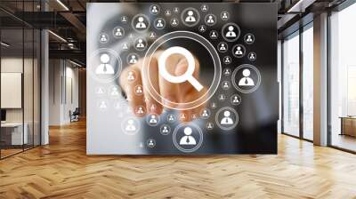 Search magnifier business web online communication icon. Wall mural