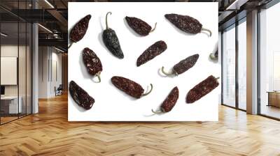 Chipotle Morita, a whole smoke-dried overripe Jalapeno chile peppers, top view isolated png Wall mural