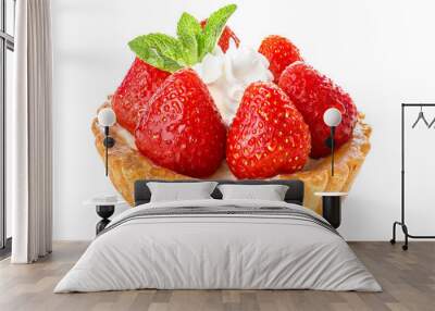 strawberry dessert Wall mural