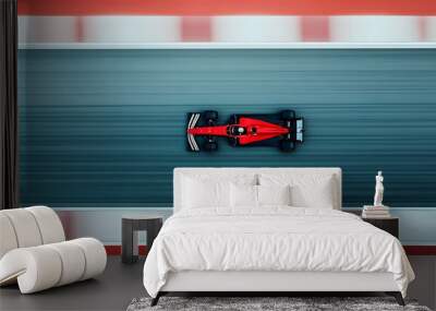 Formula 1 Race Car in Motion Wall mural