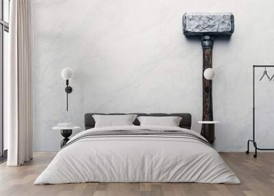 hammer on marble background Wall mural