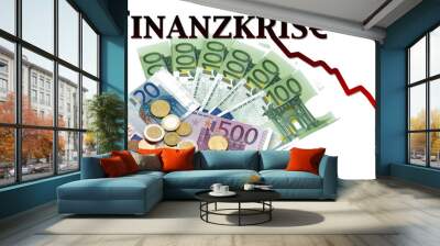 Finanzkrise - das Wort 2 Wall mural