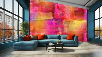 artist red blue watercolor background, art seamless and backgrou Wall mural