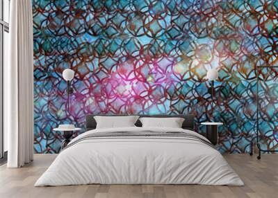 sunlight blue, brown grunge texture, watercolor seamless backgro Wall mural