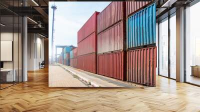  Container logistics terminal. Wall mural