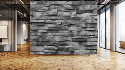 2D gray stone wall texture Wall mural