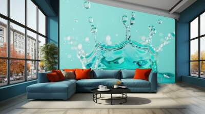 Abstract swirls of water forming a crown shape in liquid art, illustrating dynamic and expressive fluid motion Wall mural