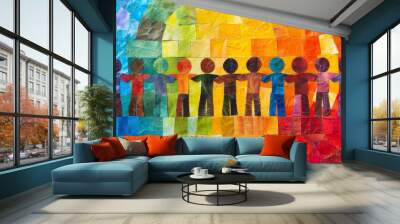 Unity in Diversity: Celebrating Togetherness Wall mural