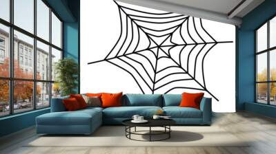 illustration of spider web isolated on white background Wall mural