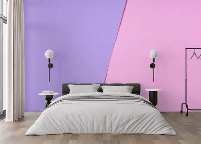 background of pink and violet pastel sheets of paper Wall mural