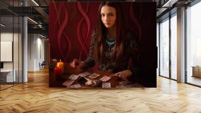 girl engaged in witchcraft Wall mural