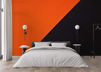 orange and black paper background Wall mural