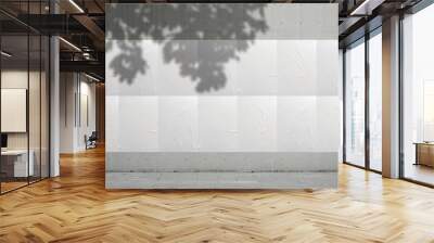 Wall Paper Poster Mockup Glued paper wrinkled effect isolated blank templates set Wall mural