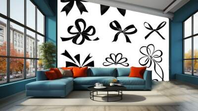 Set of bows Wall mural