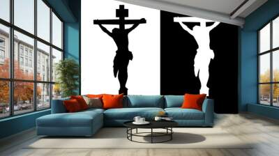 Crucifixion silhouette Wall mural