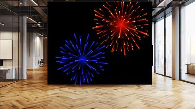 vector set for firework. suitable for new year celebration, holiday decoration and party event decoration. Wall mural