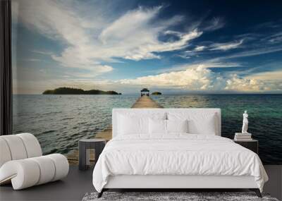 Scenic Togean island, Sulawesi, Indonesia Wall mural