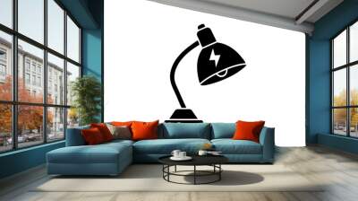 A modern electric rechargeable touch lamp icon silhouette vector on white background. Wall mural