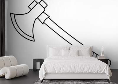 Axe line art vector,icon on white background. Wall mural