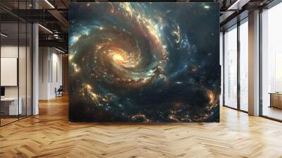 Cosmic Spiral Galaxy Wall mural