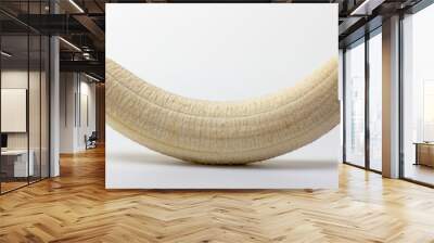 whole peeled banana on a white background Wall mural