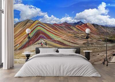 Rainbow Mountain  in Cusco, Peru. Wall mural