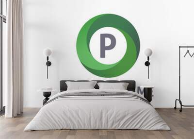 P LETTER LOGO MODERN TEMPLATE Wall mural