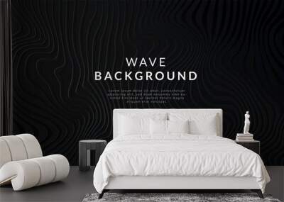 abstract white line wave background Wall mural