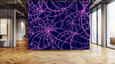 spider web pattern, halloween background, weird background and texture , seamless pattern with spider Wall mural