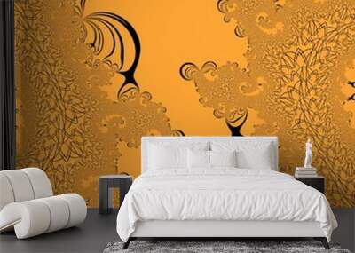 ORANGE ABSTRACT ART Wall mural