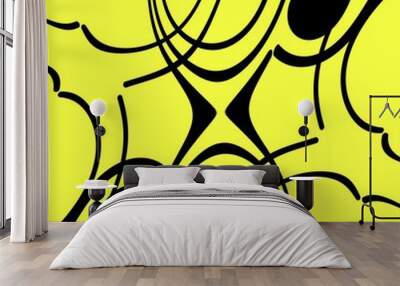 YELLOW PATTERNS ART Wall mural