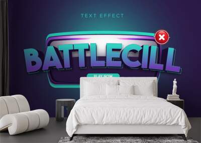 Battlecry Game UI Text Effect Font Type Wall mural