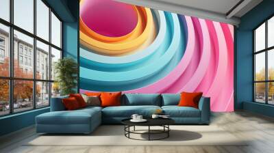 abstract background with circles Wall mural