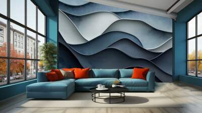 abstract pattern with waves Wall mural